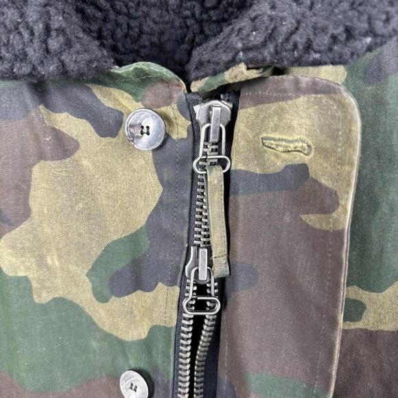 Freemans Sporting Club Mens XL Camo Waxed Cotton Jacket Shearling Lined USA - Picture 8 of 12